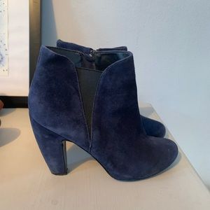 Steve Madden Blue Suede Booties. Size 9.5